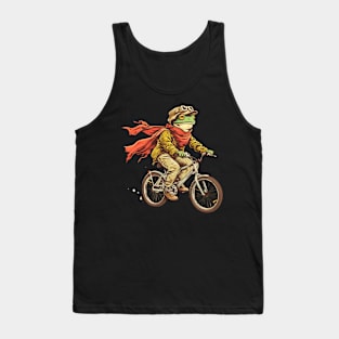 Funny Frog On A Bike Tank Top